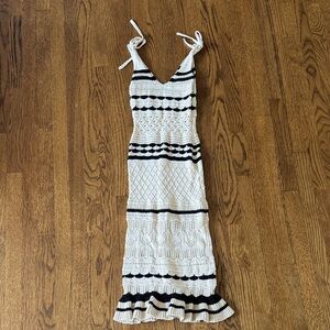Cotton Club Black and White Knit Dress